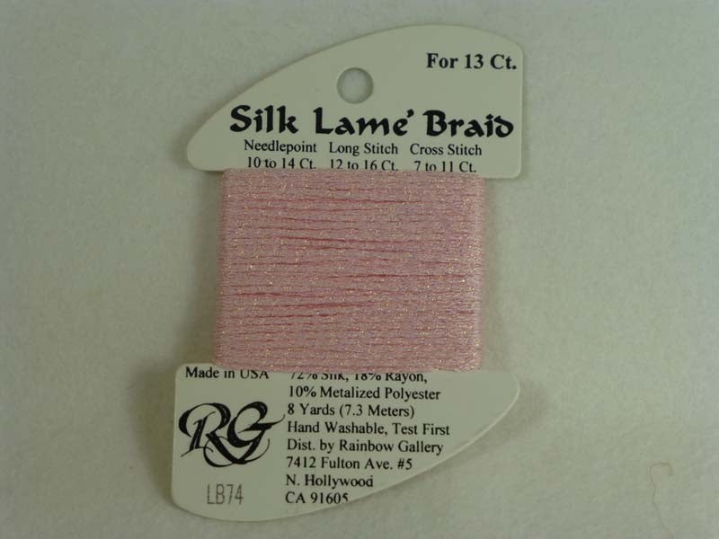 Silk Lame Braid LB74 Pale Pink