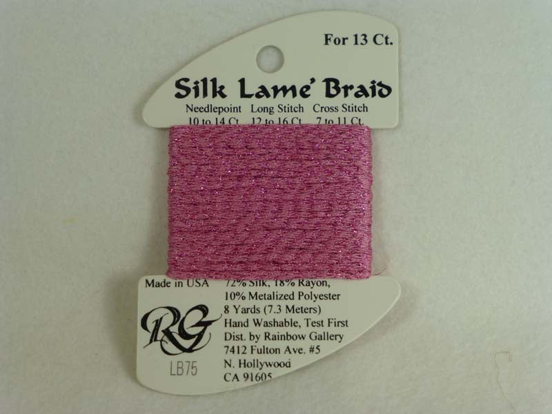 Silk Lame Braid LB75 Wild Rose