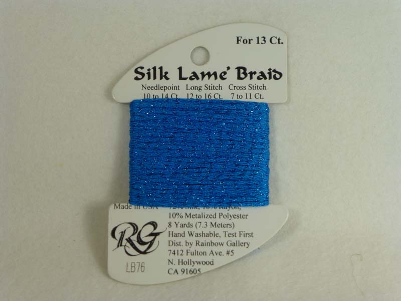 Silk Lame Braid LB76 Peacock Blue
