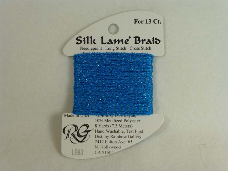 Silk Lame Braid LB83 Blue Turquoise