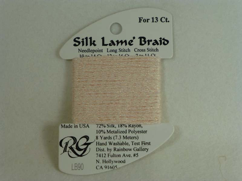 Silk Lame Braid LB90 Barely Pink