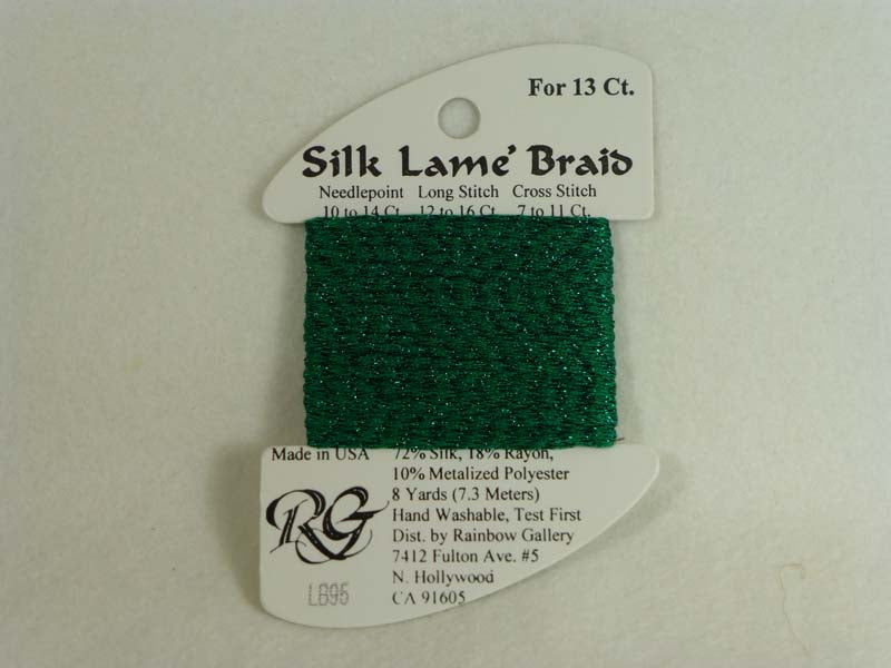Silk Lame Braid LB95 Medium Christmas Green