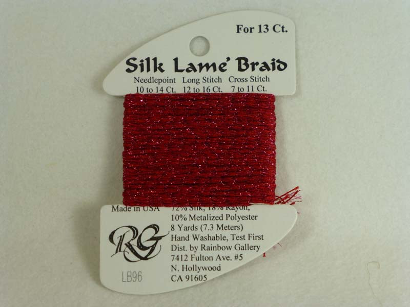 Silk Lame Braid LB96 Cranberry
