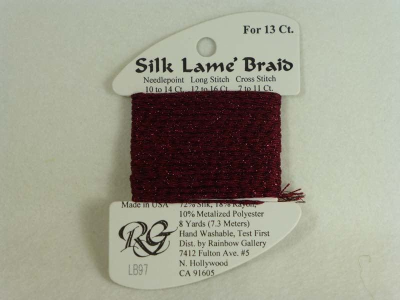 Silk Lame Braid LB97 Ruby Red