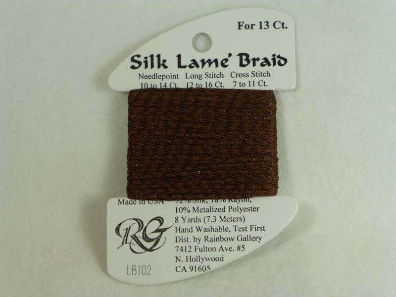Silk Lame Braid LB102 Warm Brown