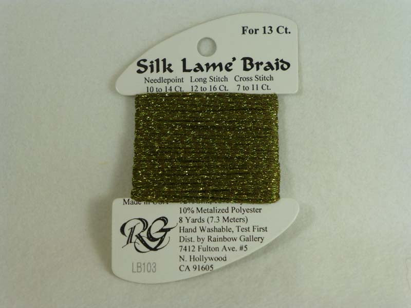 Silk Lame Braid LB103 Olive