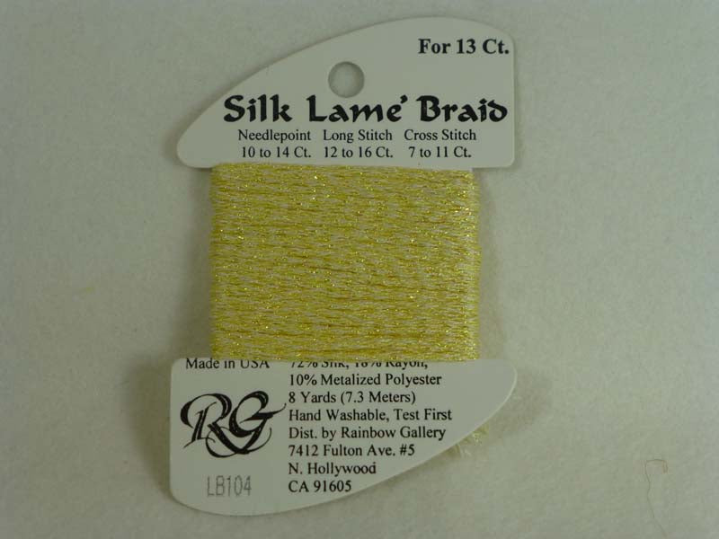 Silk Lame Braid LB104 Soft Yellow