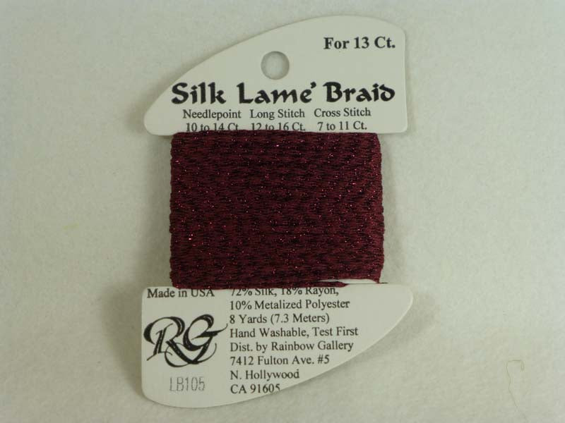 Silk Lame Braid LB105 Wine