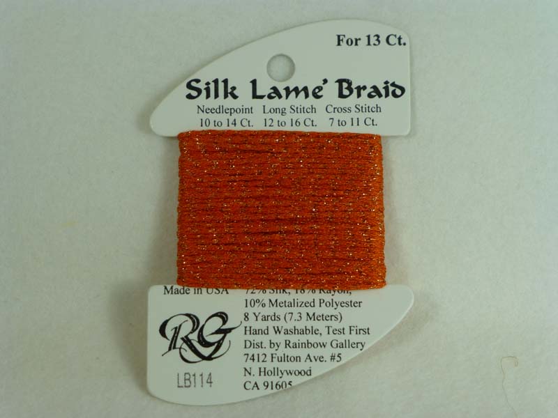 Silk Lame Braid LB114 Lite Pumpkin