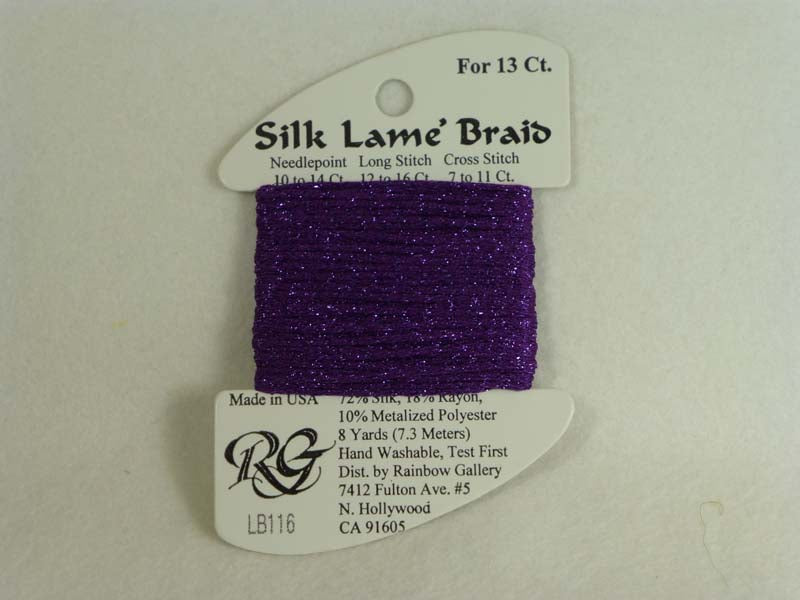 Silk Lame Braid LB116 Medium Violet