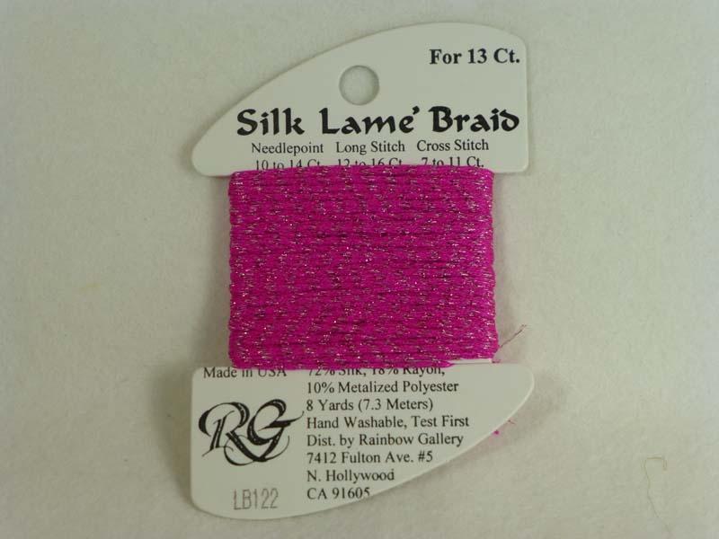 Silk Lame Braid LB122 Hot Pink