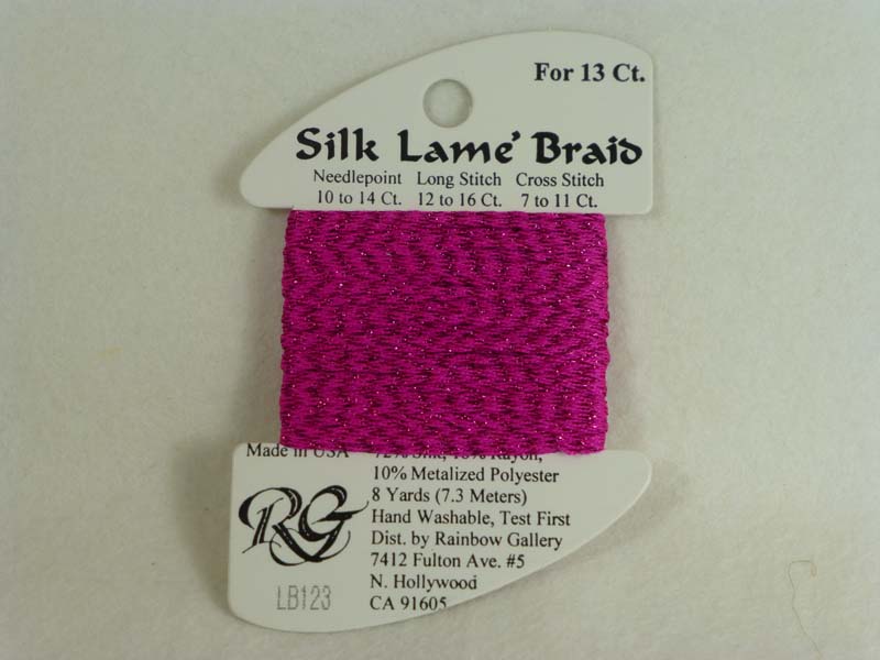 Silk Lame Braid LB123 Dark Hot Pink
