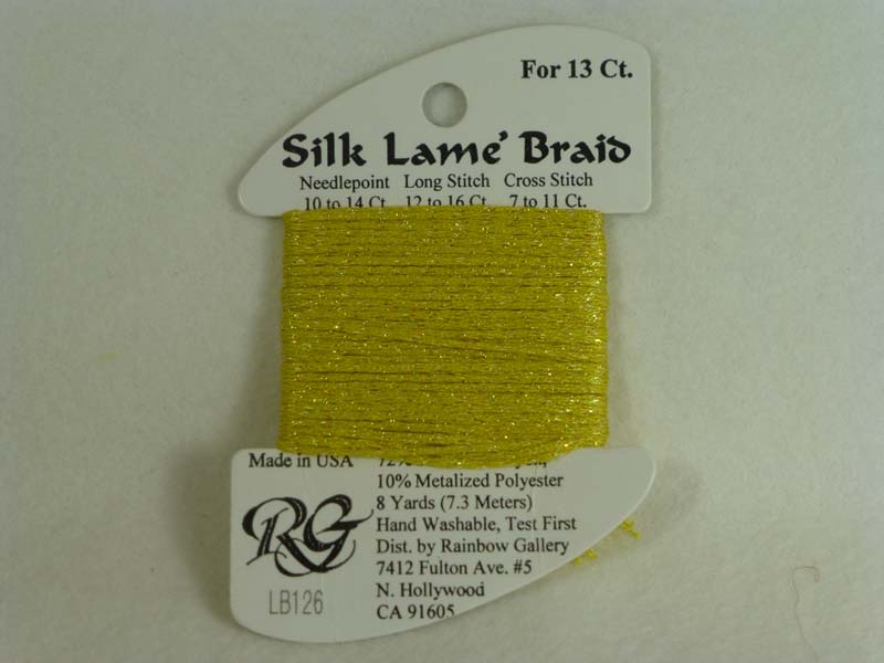 Silk Lame Braid LB126 Canary Yellow