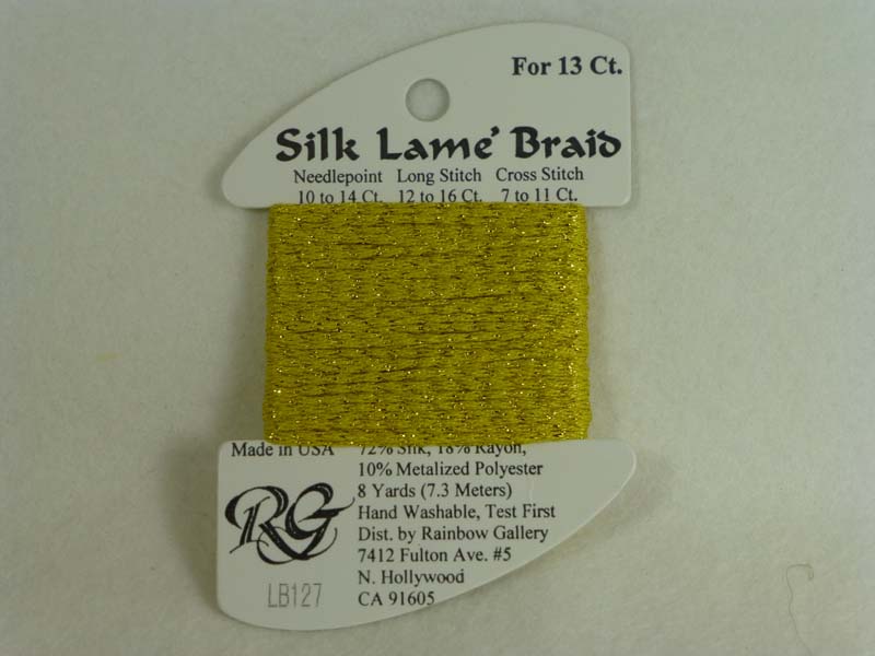 Silk Lame Braid LB127 Golden Yellow
