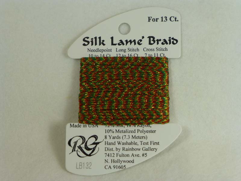 Silk Lame Braid LB132 Christmas