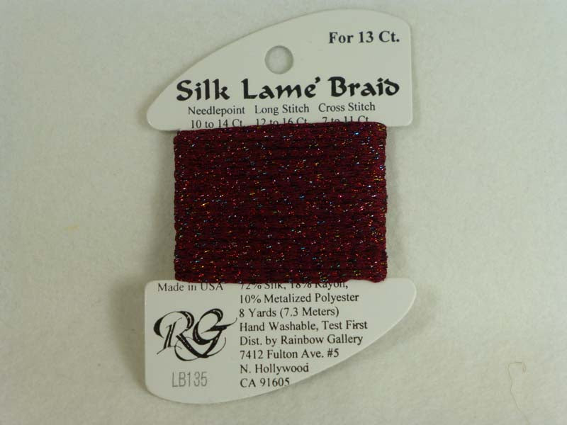 Silk Lame Braid LB135 Red Sparkle