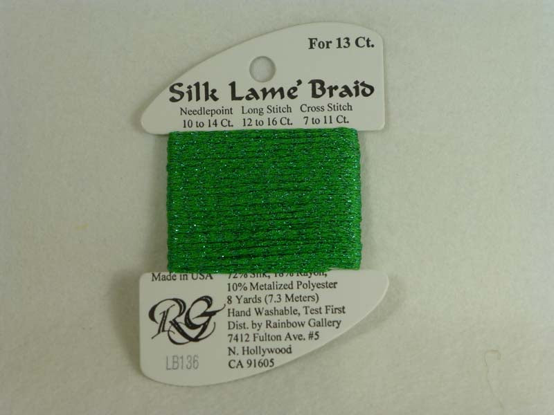 Silk Lame Braid LB136 Kelly Green