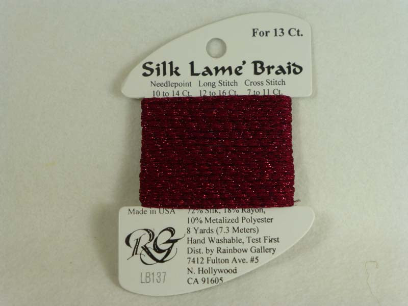 Silk Lame Braid LB137 Scarlet