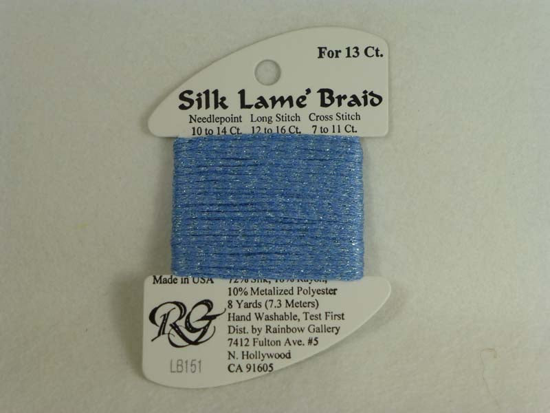 Silk Lame Braid LB151 Azure Blue