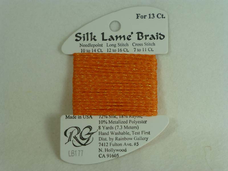 Silk Lame Braid LB177 Orange Pop