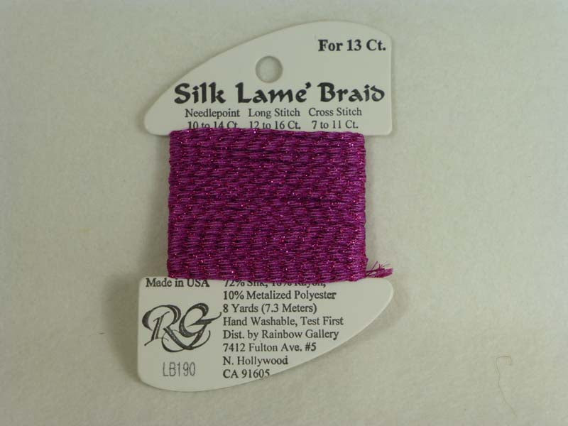 Silk Lame Braid LB190 Purple Orchid