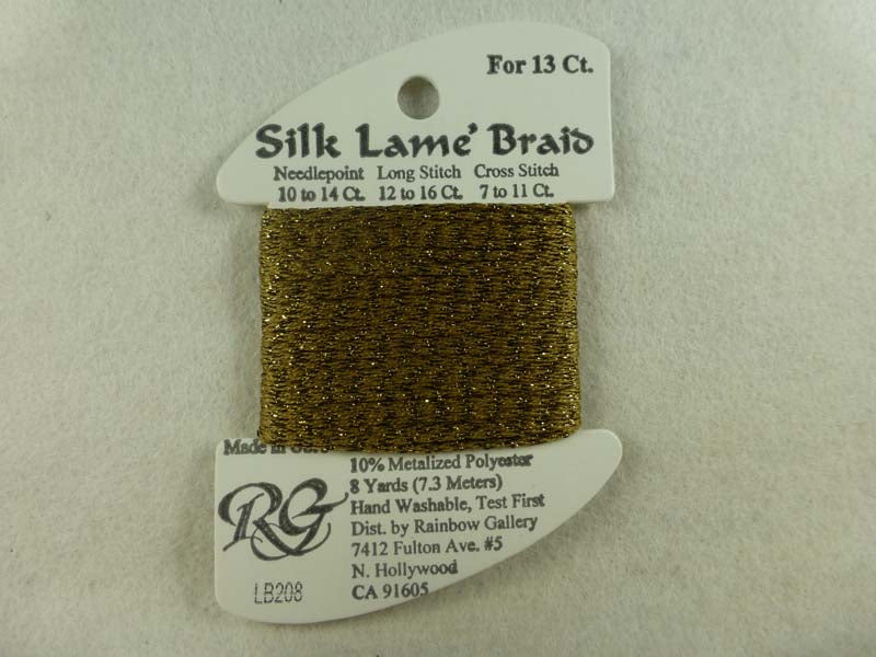 Silk Lame Braid LB208 Antique Bronze