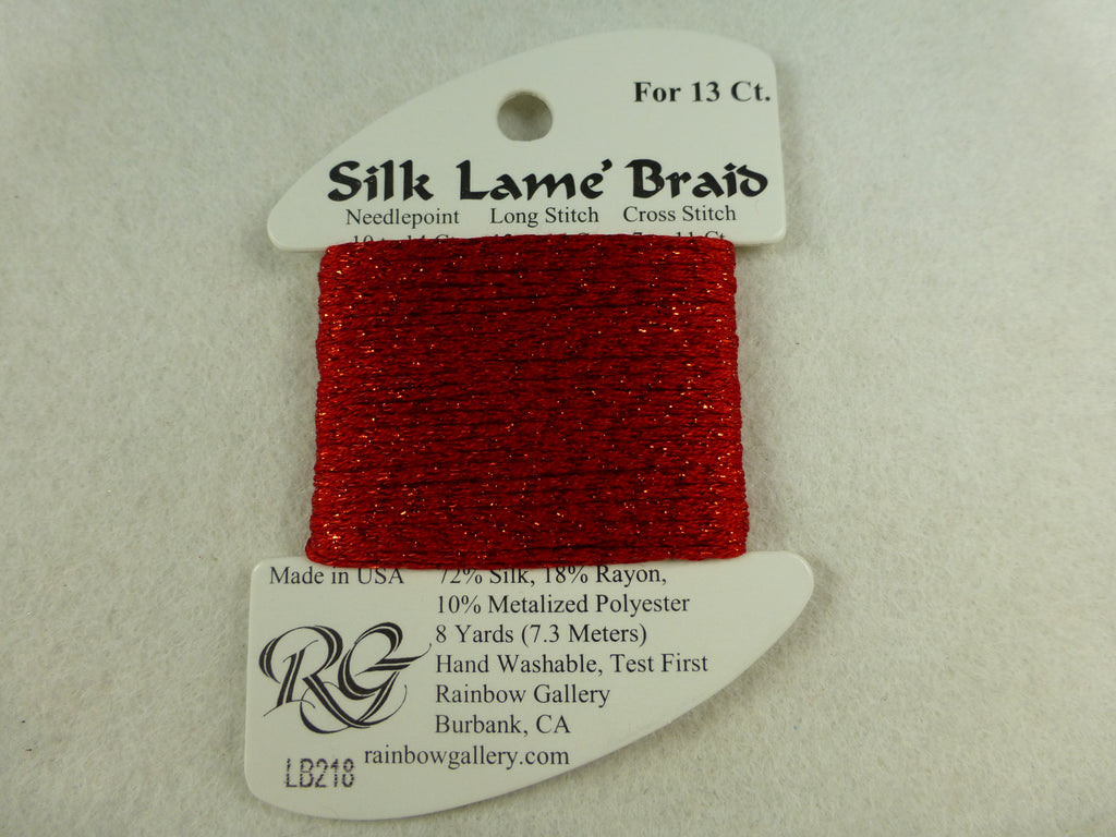 Silk Lame Braid LB218 Corvette Red