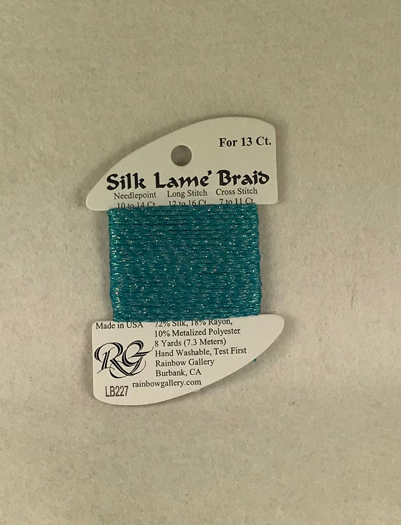 Silk Lame Braid LB227 Aruba Blue