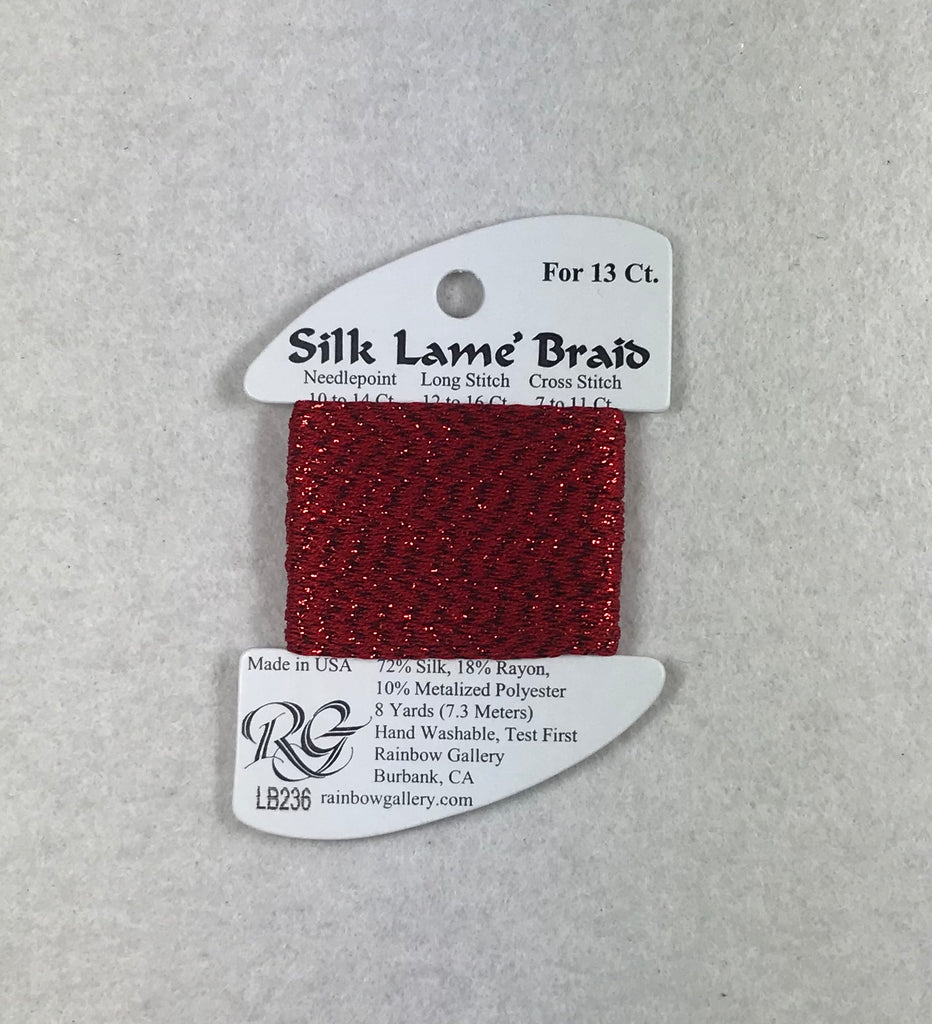 Silk Lame Braid LB236 True Red