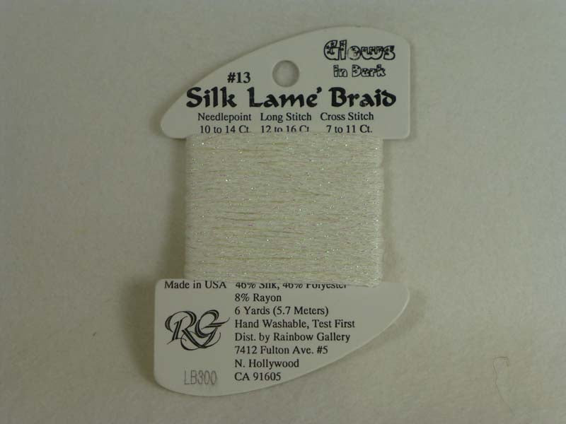Silk Lame Braid LB300 White Glow in the Dark