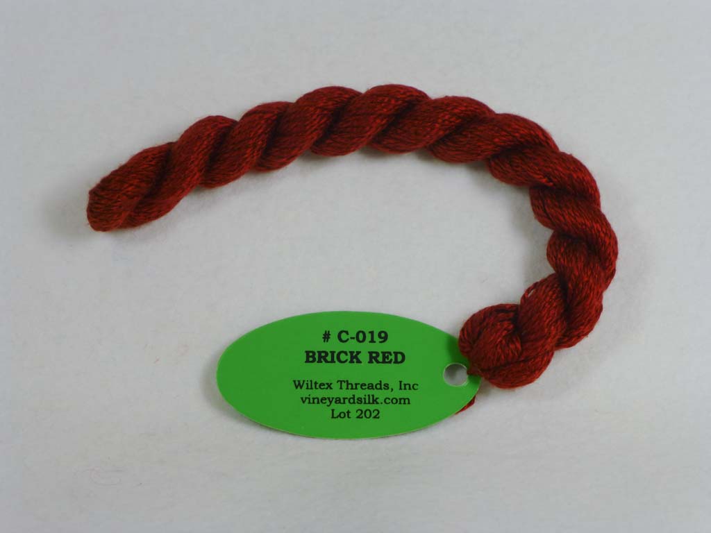 Vineyard Silk Classic 019 Brick Red by Wiltex Threads From Beehive Needle Arts