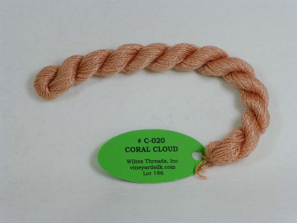 Vineyard Silk Classic 020 Coral Cloud by Wiltex Threads From Beehive Needle Arts