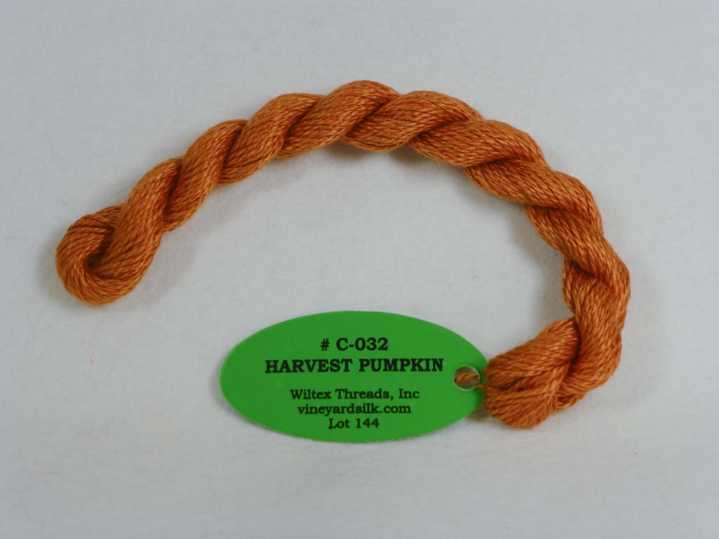 Vineyard Silk Classic 032 Harvest Pum'kin by Wiltex Threads From Beehive Needle Arts