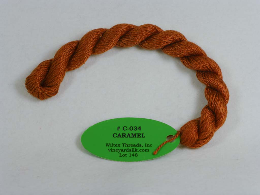 Vineyard Silk Classic 034 Caramel by Wiltex Threads From Beehive Needle Arts