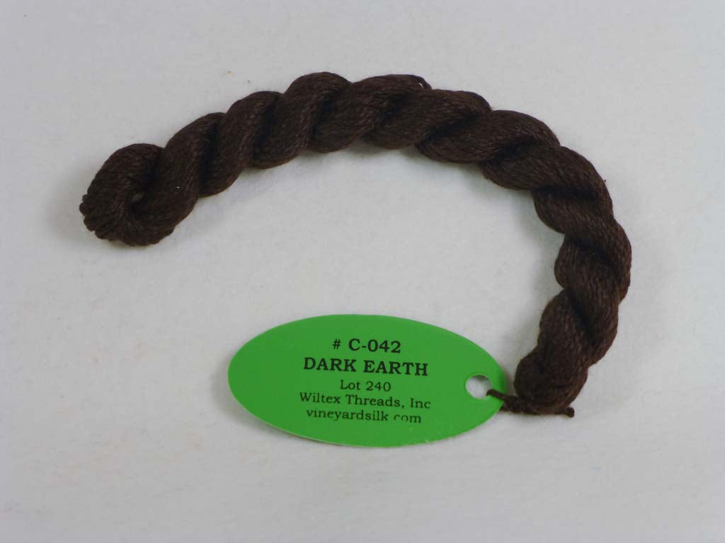 Vineyard Silk Classic 042 Dark Earth by Wiltex Threads From Beehive Needle Arts