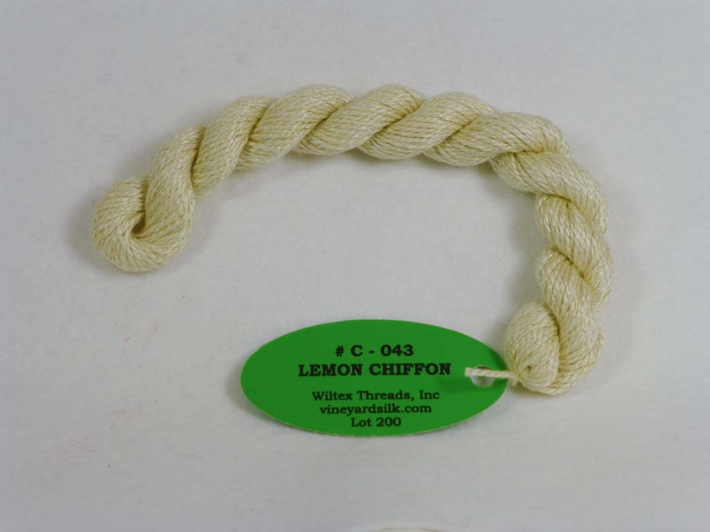 Vineyard Silk Classic 043 Lemon Chiffon by Wiltex Threads From Beehive Needle Arts