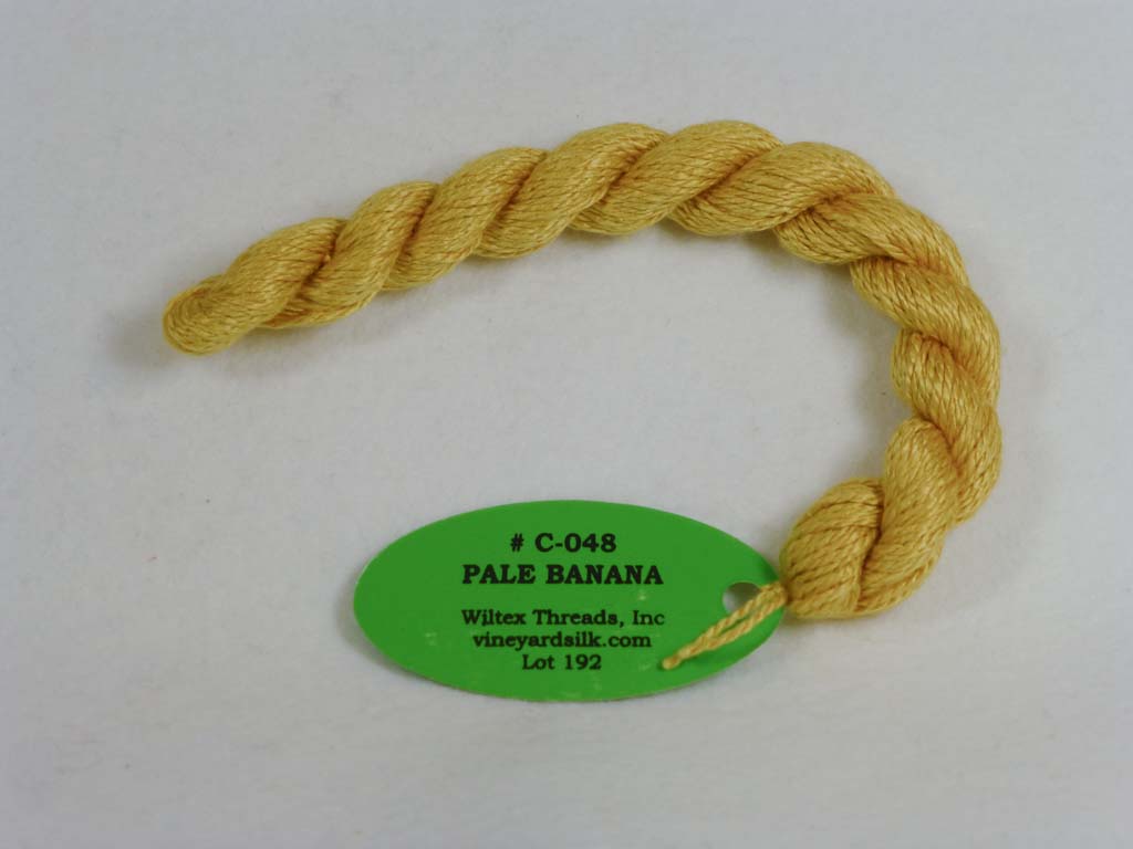 Vineyard Silk Classic 048 Pale Banana by Wiltex Threads From Beehive Needle Arts