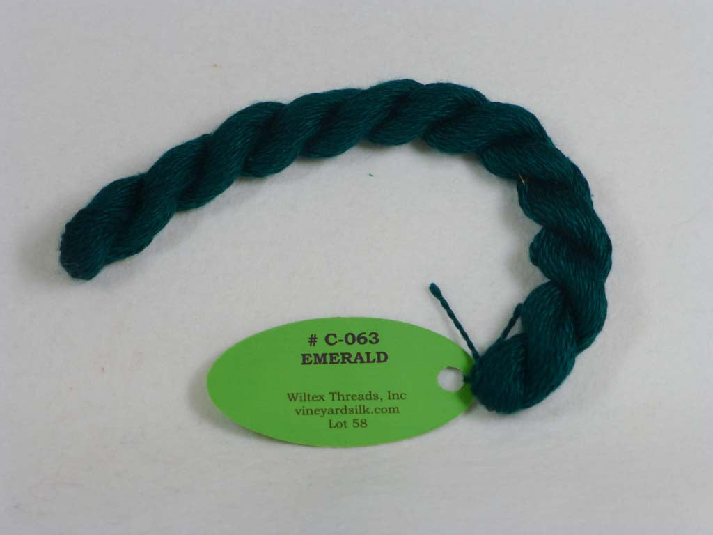 Vineyard Silk Classic 063 Emerald by Wiltex Threads From Beehive Needle Arts