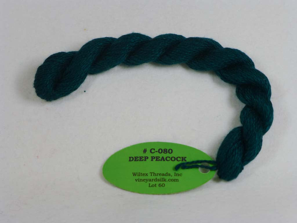 Vineyard Silk Classic 080 Deep Peacock by Wiltex Threads From Beehive Needle Arts