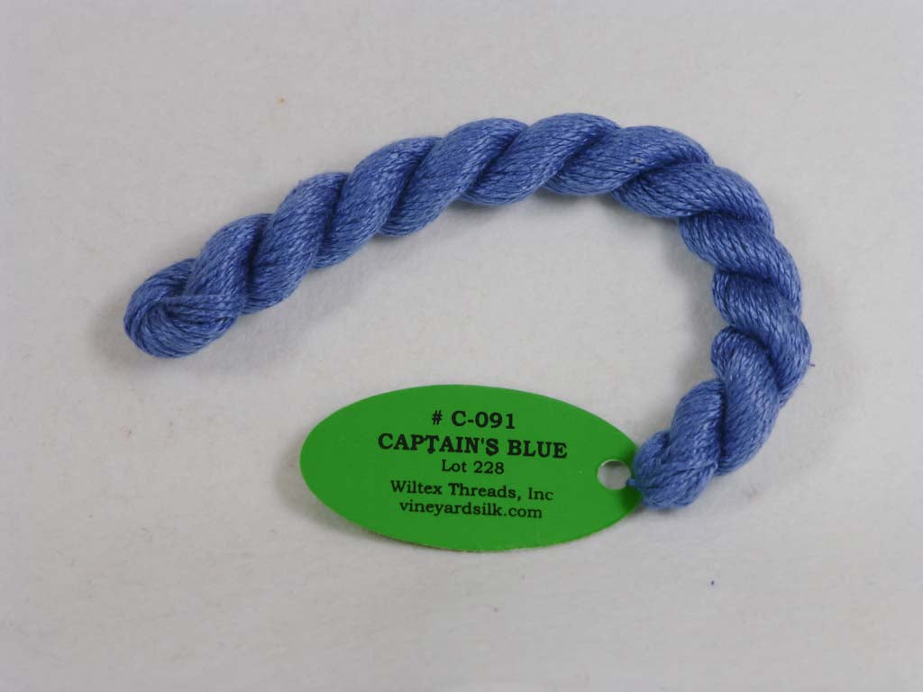 Vineyard Silk Classic 091 Captain's Blue by Wiltex Threads From Beehive Needle Arts