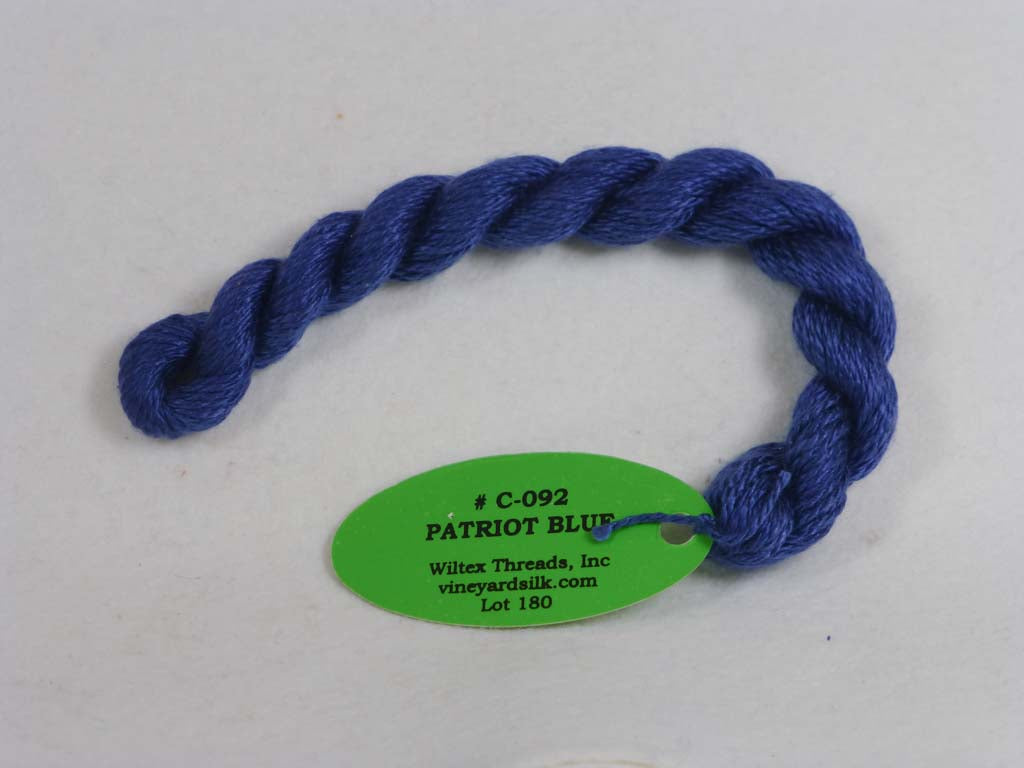 Vineyard Silk Classic 092 Patriot Blue by Wiltex Threads From Beehive Needle Arts