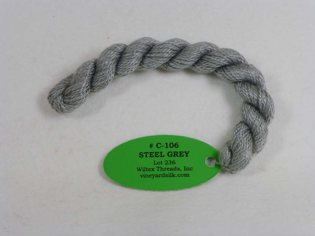 Vineyard Silk Classic 106 Steel Grey by Wiltex Threads From Beehive Needle Arts