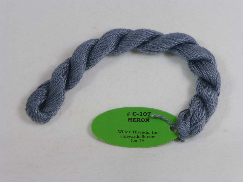 Vineyard Silk Classic 107 Heron by Wiltex Threads From Beehive Needle Arts