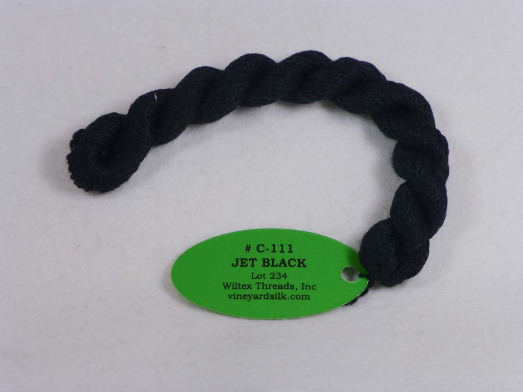 Vineyard Silk Classic 111 Jet Black by Wiltex Threads From Beehive Needle Arts