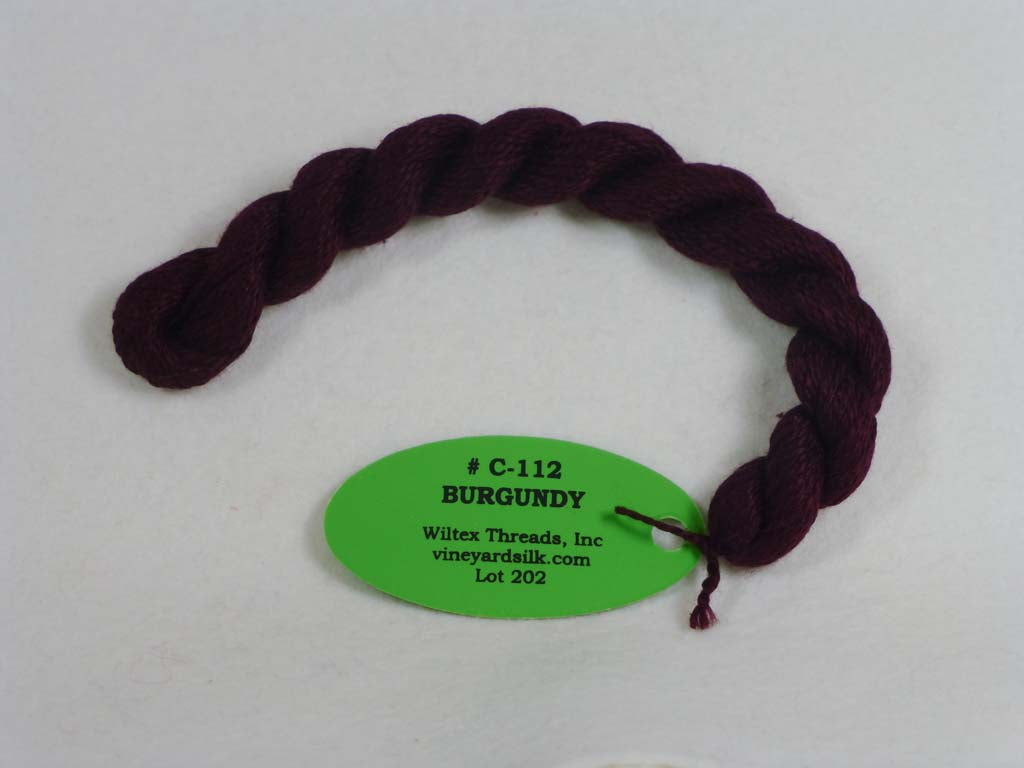 Vineyard Silk Classic 112 Burgundy by Wiltex Threads From Beehive Needle Arts