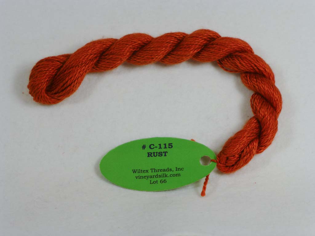 Vineyard Silk Classic 115 Rust by Wiltex Threads From Beehive Needle Arts