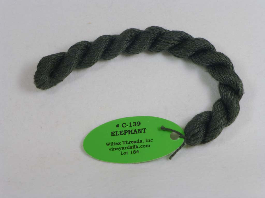 Vineyard Silk Classic 139 Elephant by Wiltex Threads From Beehive Needle Arts