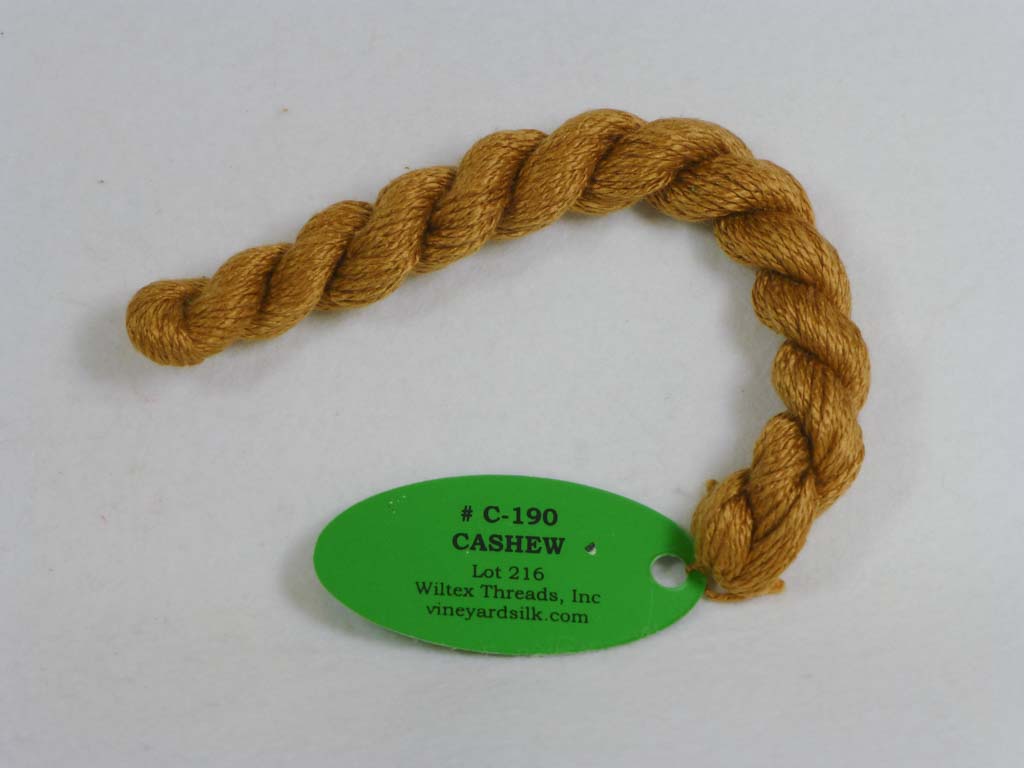 Vineyard Silk Classic 190 Cashew by Wiltex Threads From Beehive Needle Arts