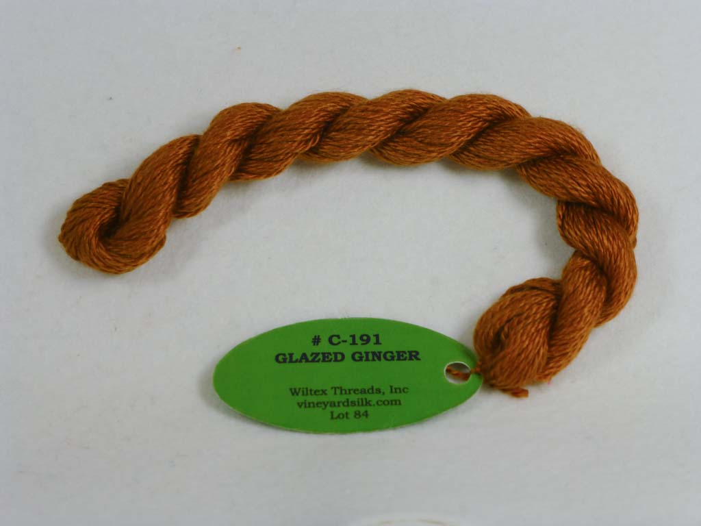 Vineyard Silk Classic 191 Glazed Ginger by Wiltex Threads From Beehive Needle Arts