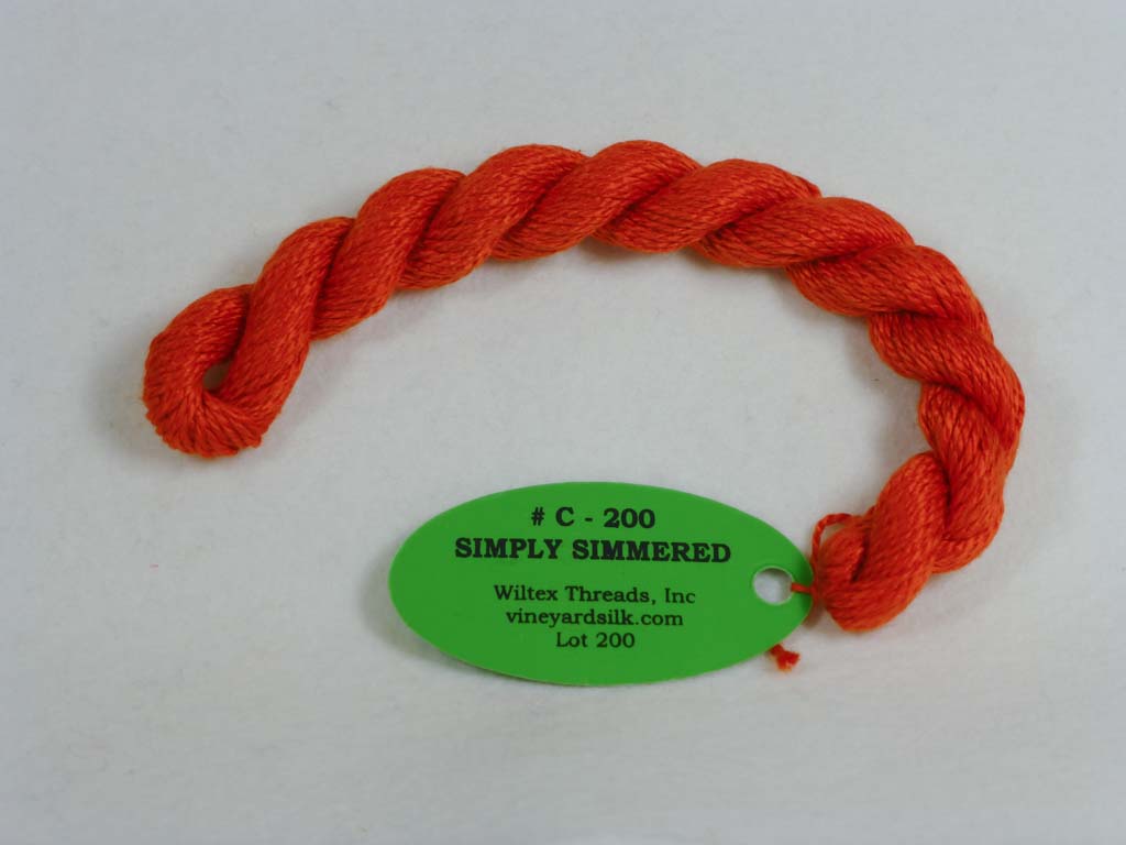 Vineyard Silk Classic 200 Simply Simmered by Wiltex Threads From Beehive Needle Arts